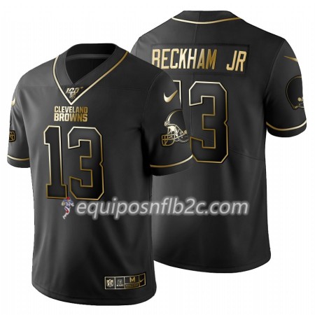 Camiseta Hombre NFL Cleveland Browns Odell Beckham JR 13 Nike Negro Golden Edition 100th Camiseta Hombre NFL Cleveland Browns Odell Beckham JR 13 Nike Negro Golden Edition 100th